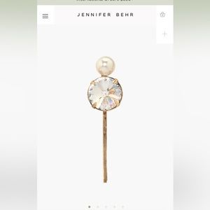 Jennifer Behr Ines Bobby Pin in crystal pearl